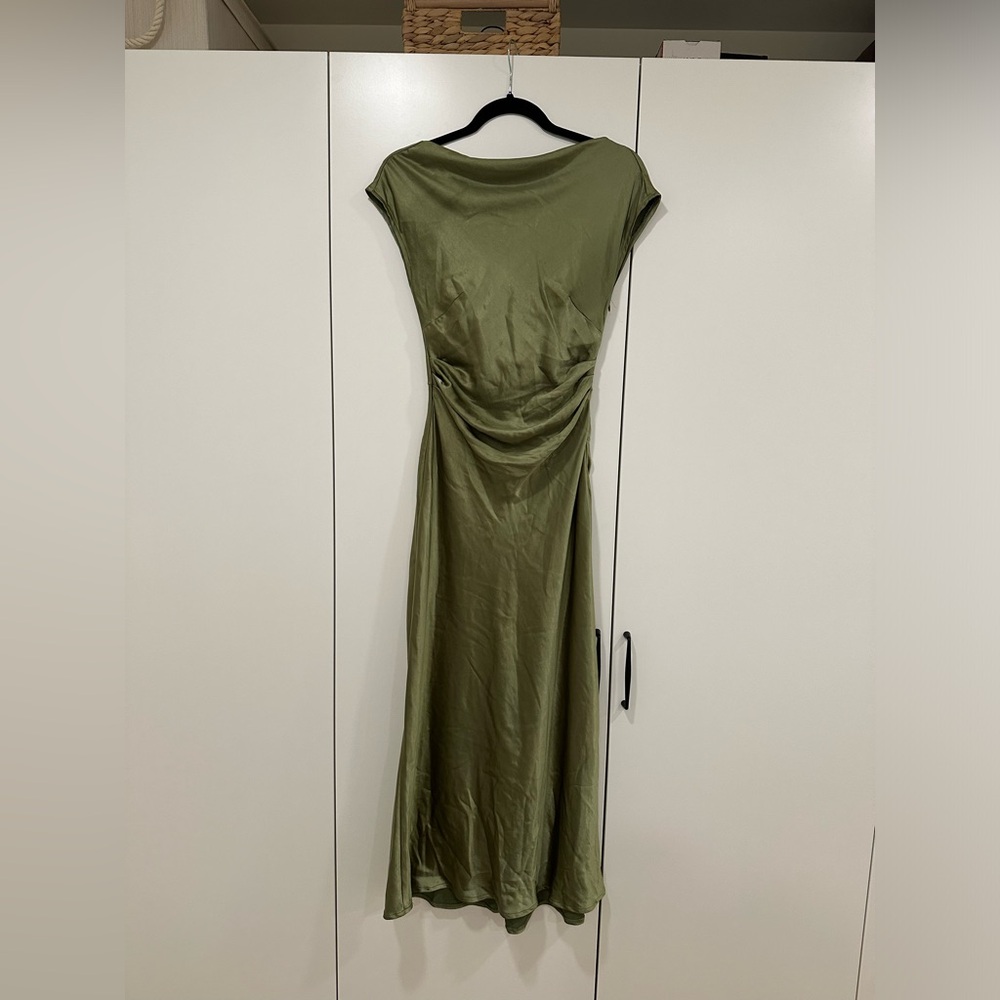 Elegant Olive Green Maxi Dress